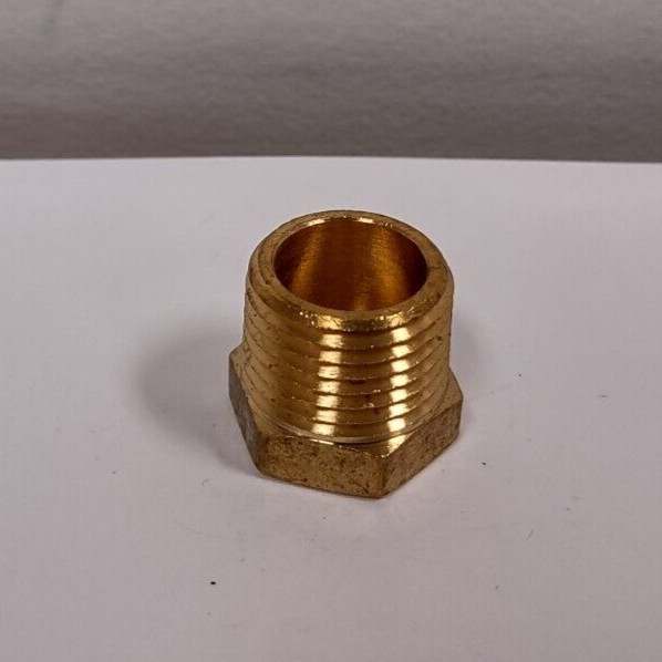 Brass straight adapter 1/8″ BSPT Female x 1/2″ NPT Male