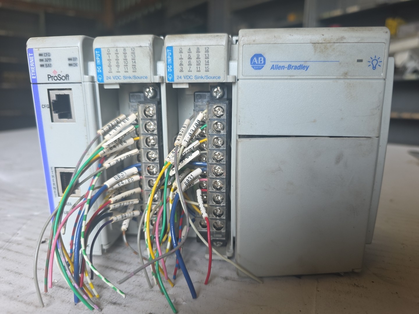 Allen Bradley Unit with 1769-PB4, 1769-IQI6, and Prosoft MVI69-GEC