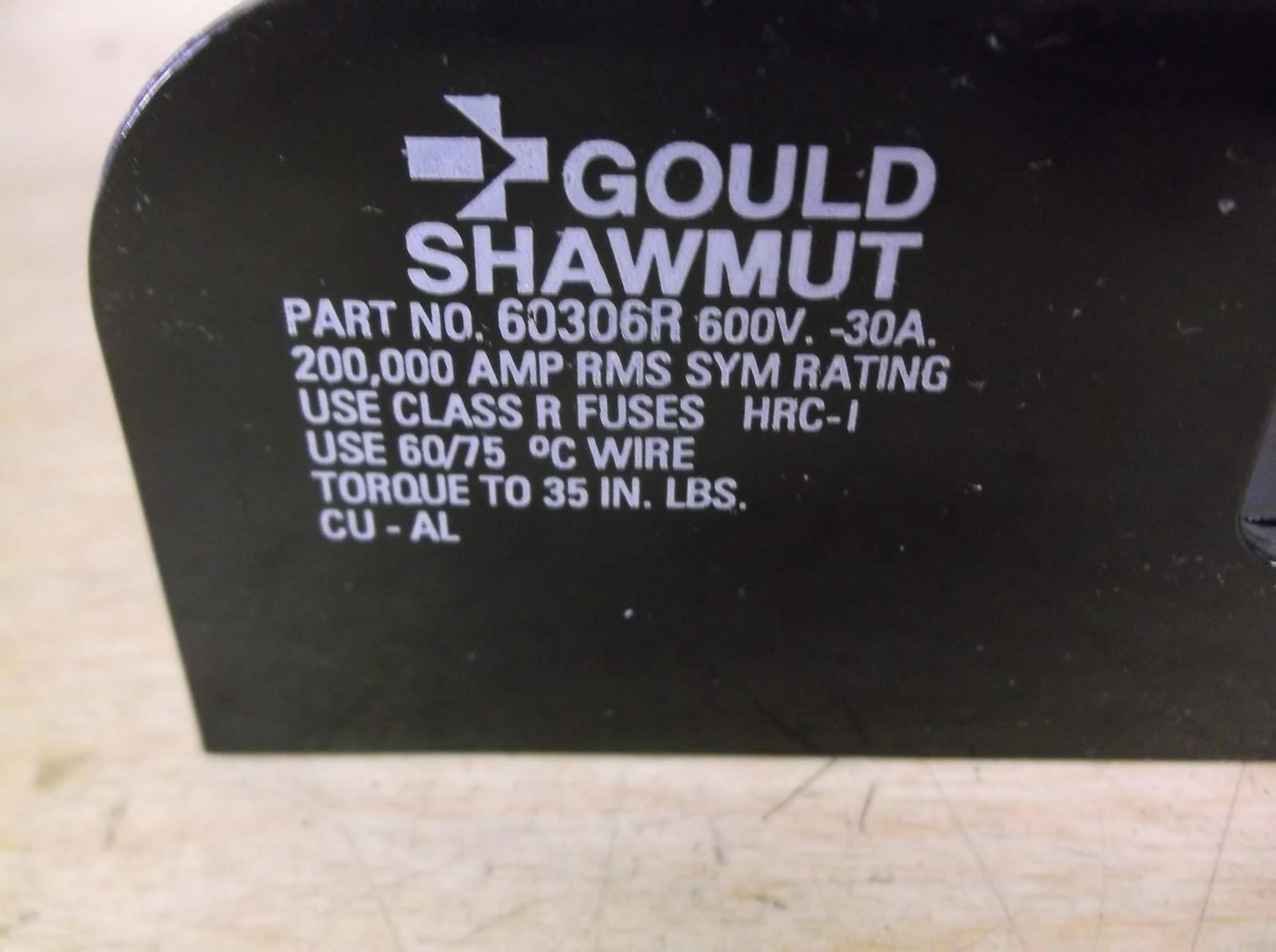 Gould Shawmut 60306R Fuse Holder 30A 600V *FREE SHIPPING*
