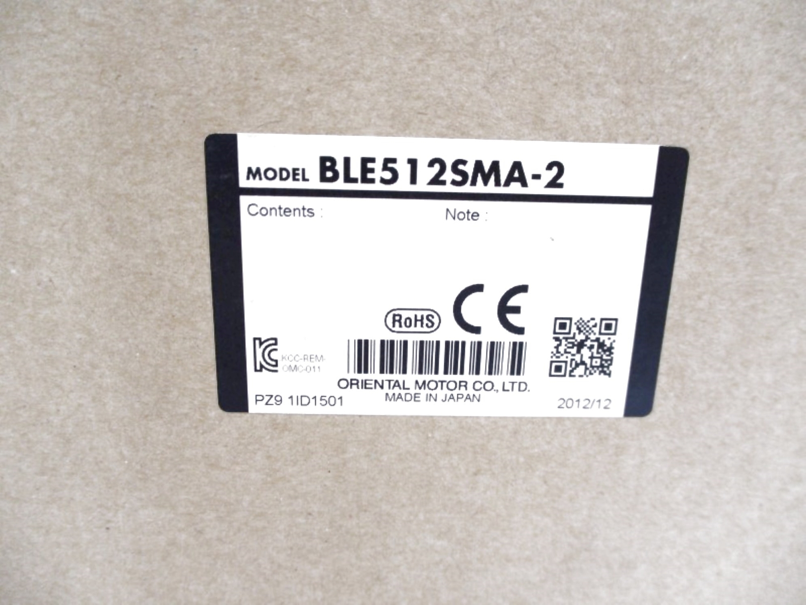 ORIENTAL MOTOR BLE512SMA-2 NSMP