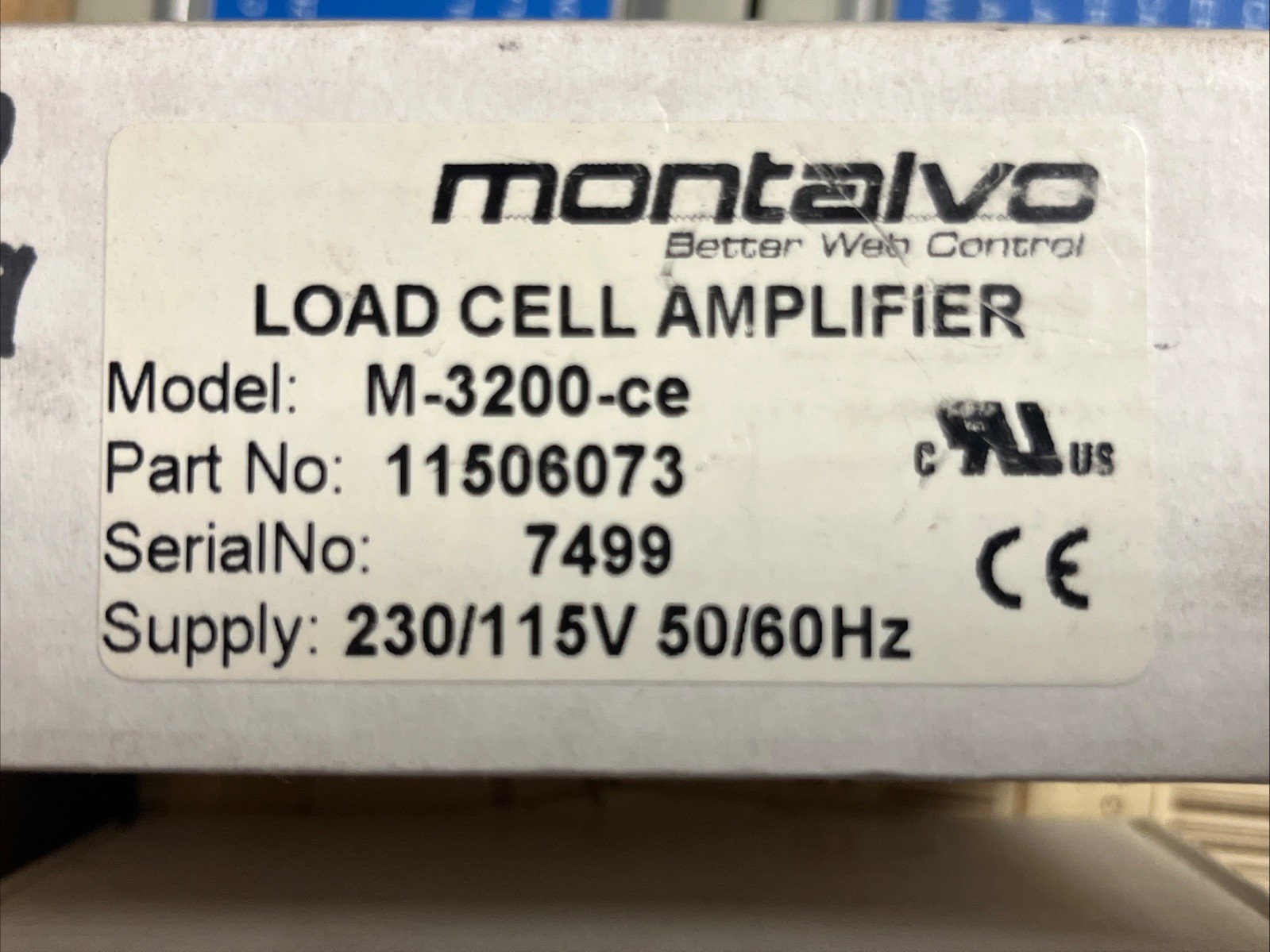 MONTALVO M-3200-CE LOAD CELL AMPILIFER