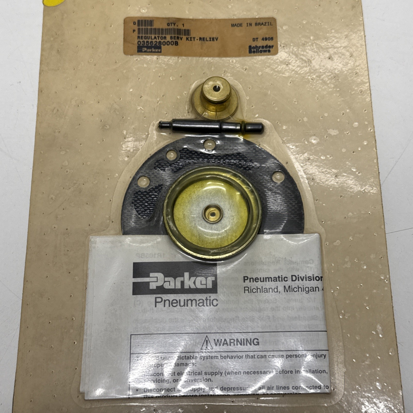 035628000B Schrader Bellows Regulator Valve Service Kit