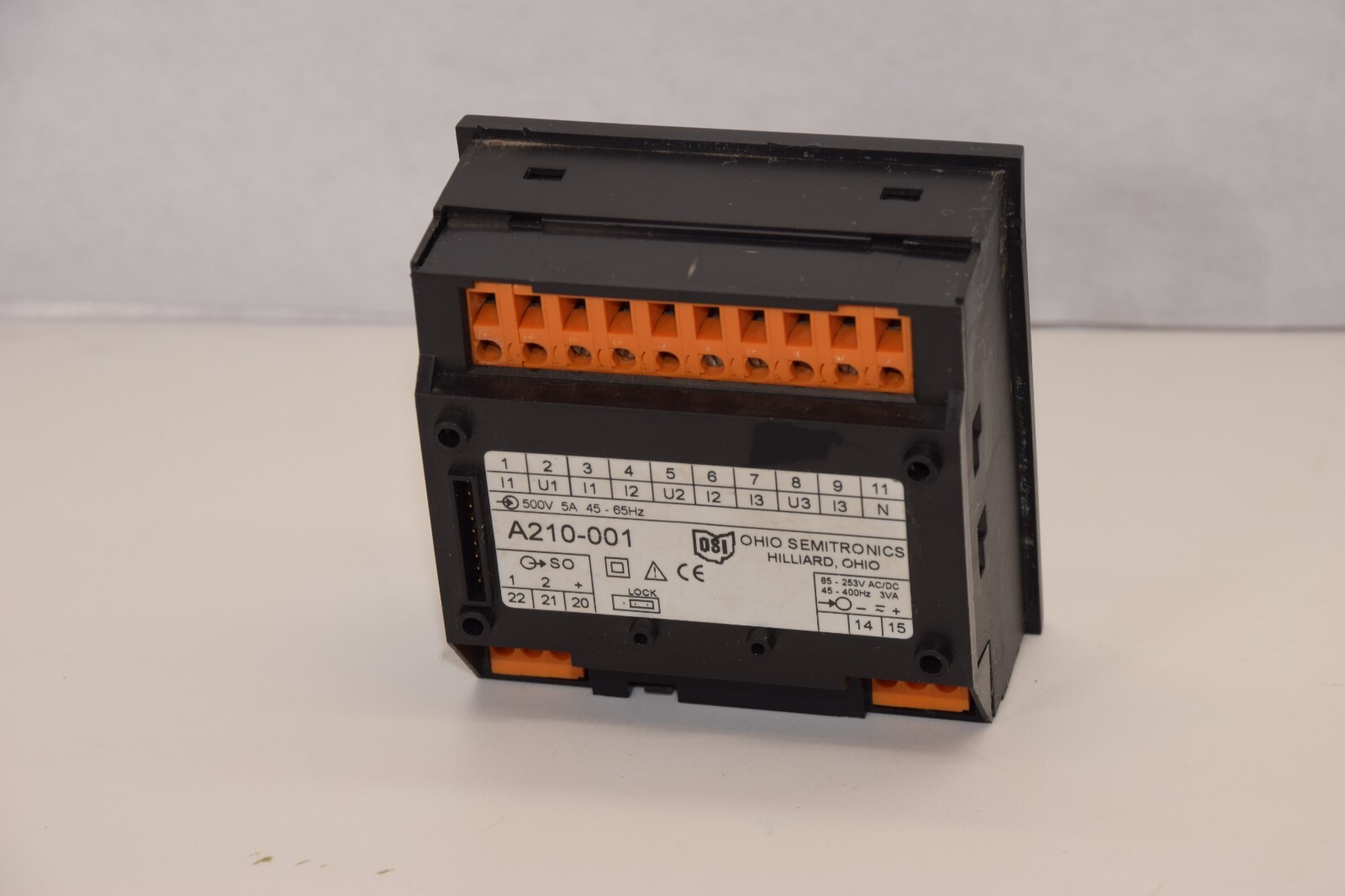OHIO SEMITRONICS A210-001 , A210001 500V 5Amp 45-65Hz Display Module