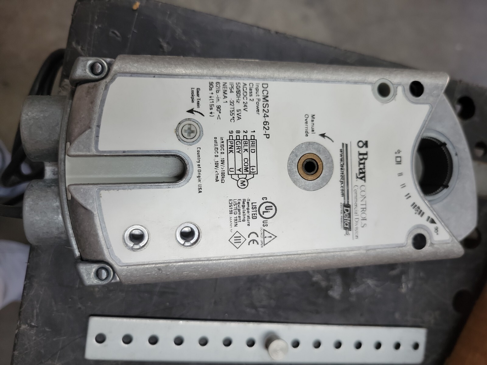 BRAY CONTROLS DCMS24-62-P ELECTRIC ACTUATOR 24V 5VA CLASS 2 N1 ~ USED