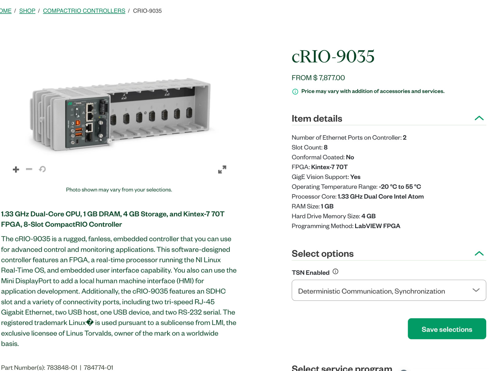 National Instruments NI cRIO-9035 newly flashed