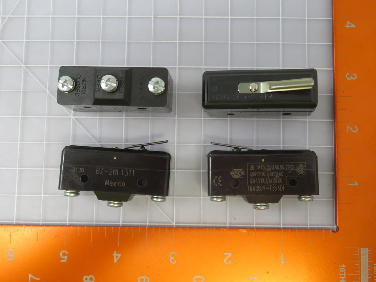 Lot of 7 Honeywell BZ-2RL131T Basic / Snap Action Switches LARGE BASICS X112340