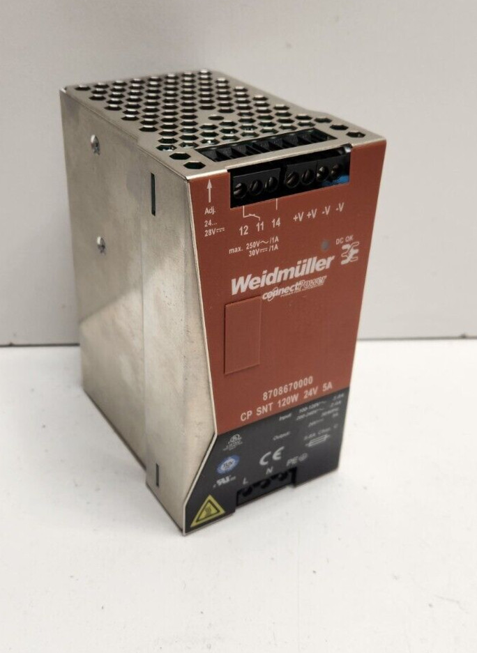 GUARANTEED! WEIDMULLER 120W 24V 5A POWER SUPPLY 8708670000
