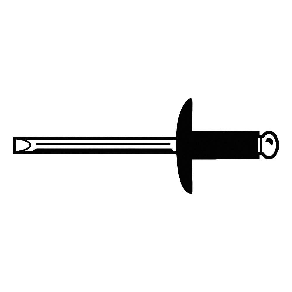 GRAINGER APPROVED U34124.018.6264 Blind Rivet,3/16Inx0.437In,Flange,PK250 32MR47