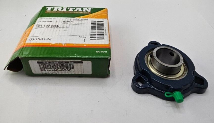 R&R Products Bearing Flanged Blade Shaft R01-100-0260 Tritan SB205-16