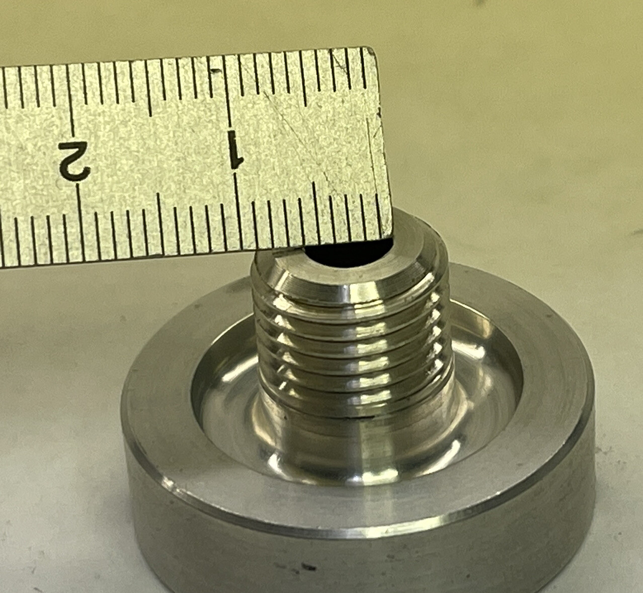 Aluminum Vacuum Cup Adapter Suction Cup Fitting Male M14x1.25mm/6MM Bore(NOV113)