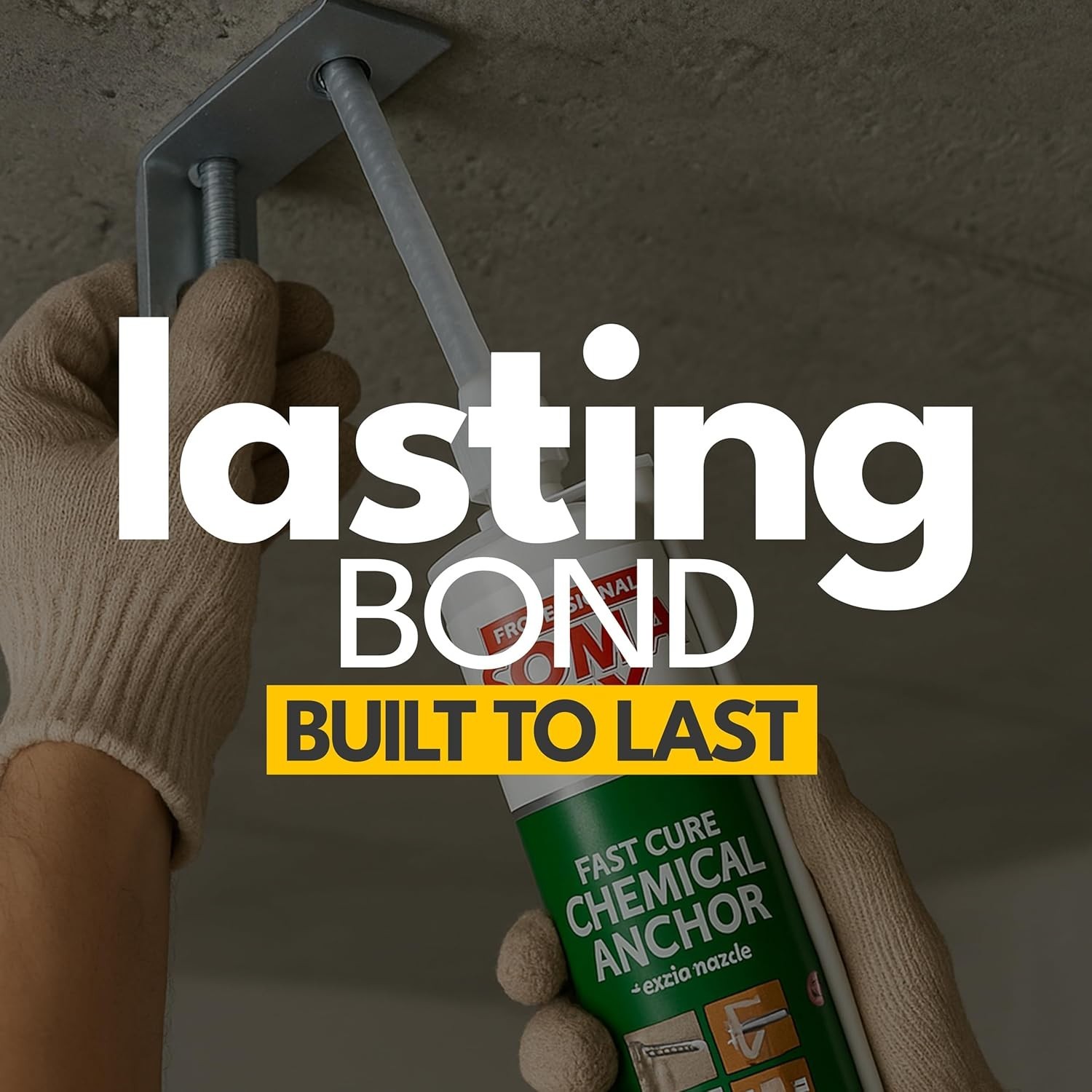 Construction Adhesive – Fast Curing Anchoring Adhesive for Concrete, Brick, S…