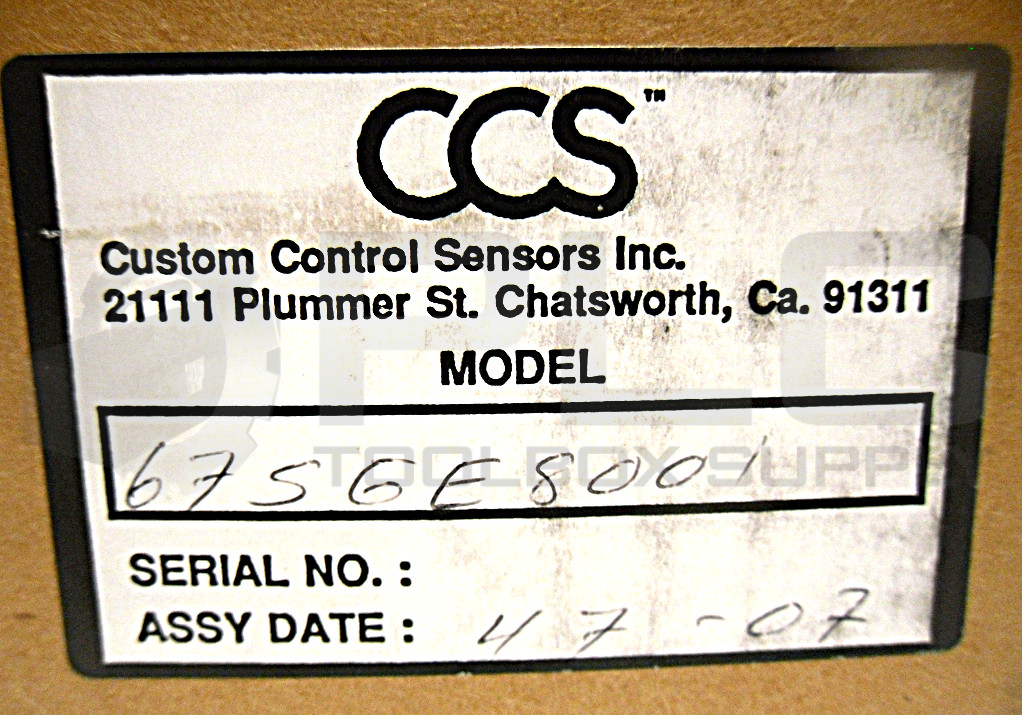 NEW SEALED CCS 675GE8001 DUAL PRESSURE/ TEMPERATURE SWITCH