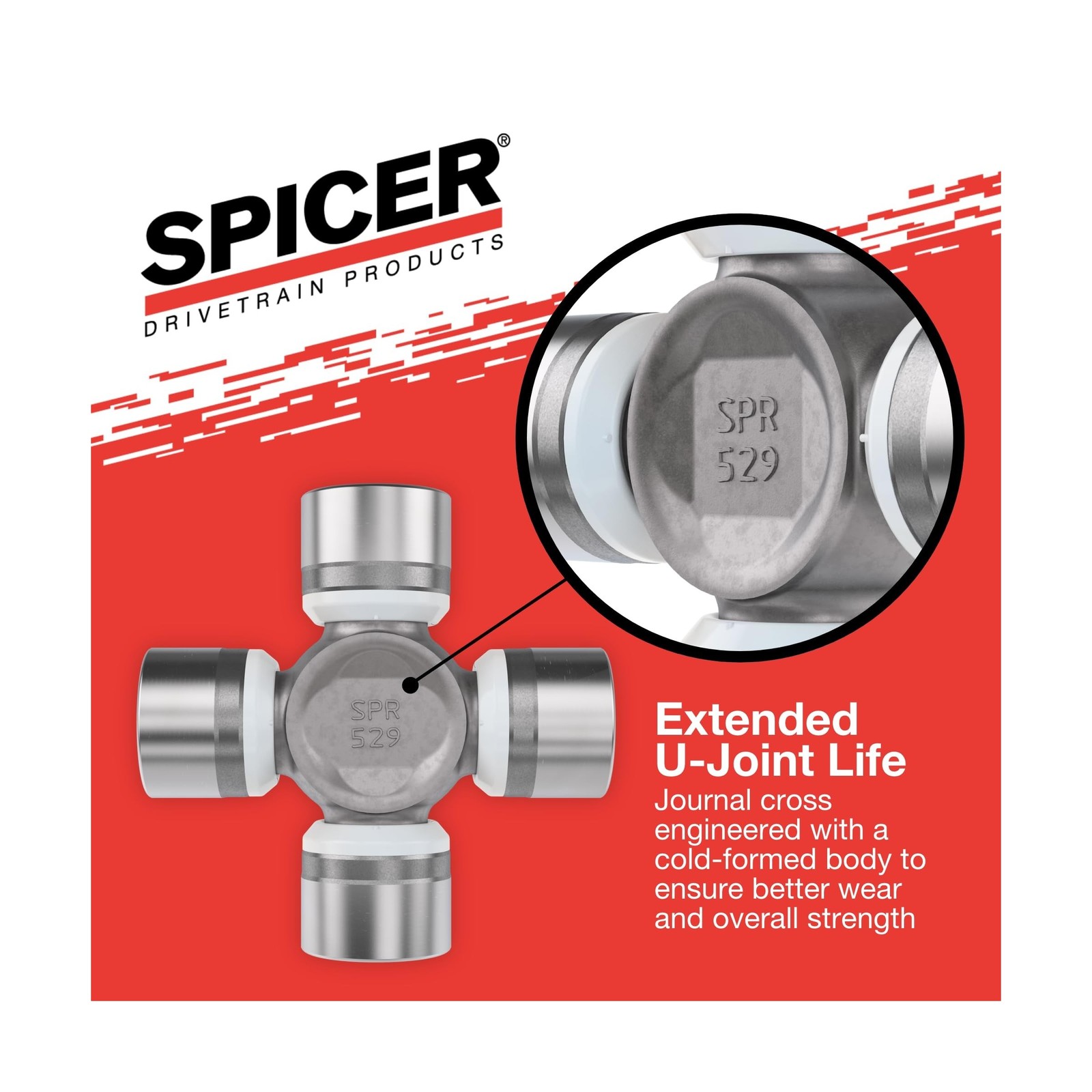 Spicer 5-1310-1X U-Joint Kit 1310/SPL22 Series (OSR) Greaseable Fast Ship