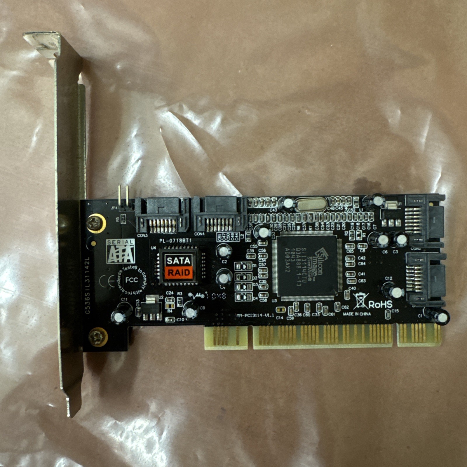 Part SY-SA3114-4R 4-Port SATA PCI Card SYSA31144R RAID