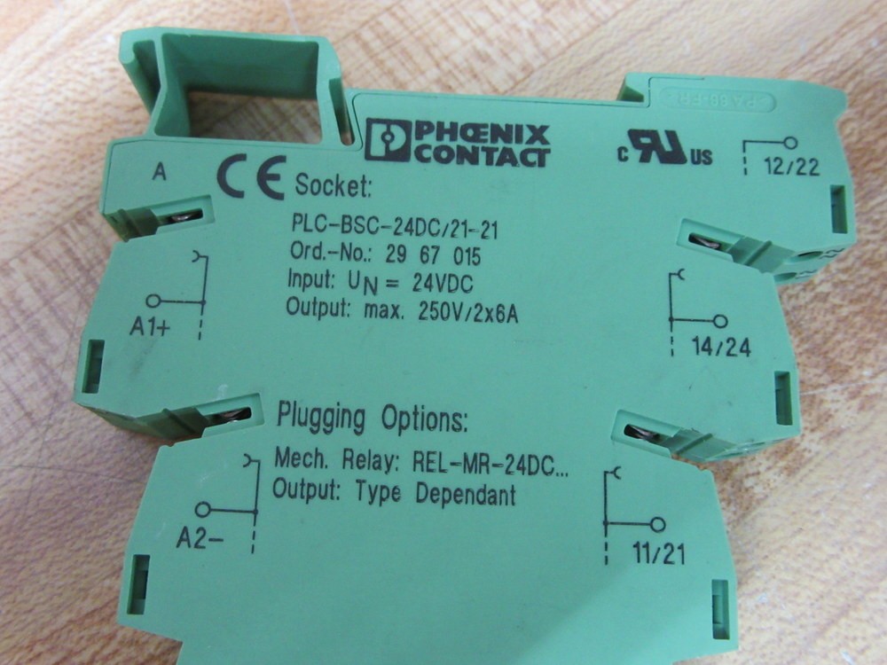 Phoenix Contact PLC-BSC-24DC/21-21 Terminal Block 2967015 W/Relay 29 61 192 (Pac