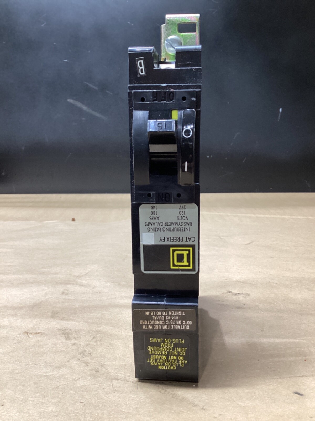 Square D FY-14015-B 1-Pole 15A Circuit Breaker #131F140PR6*CO