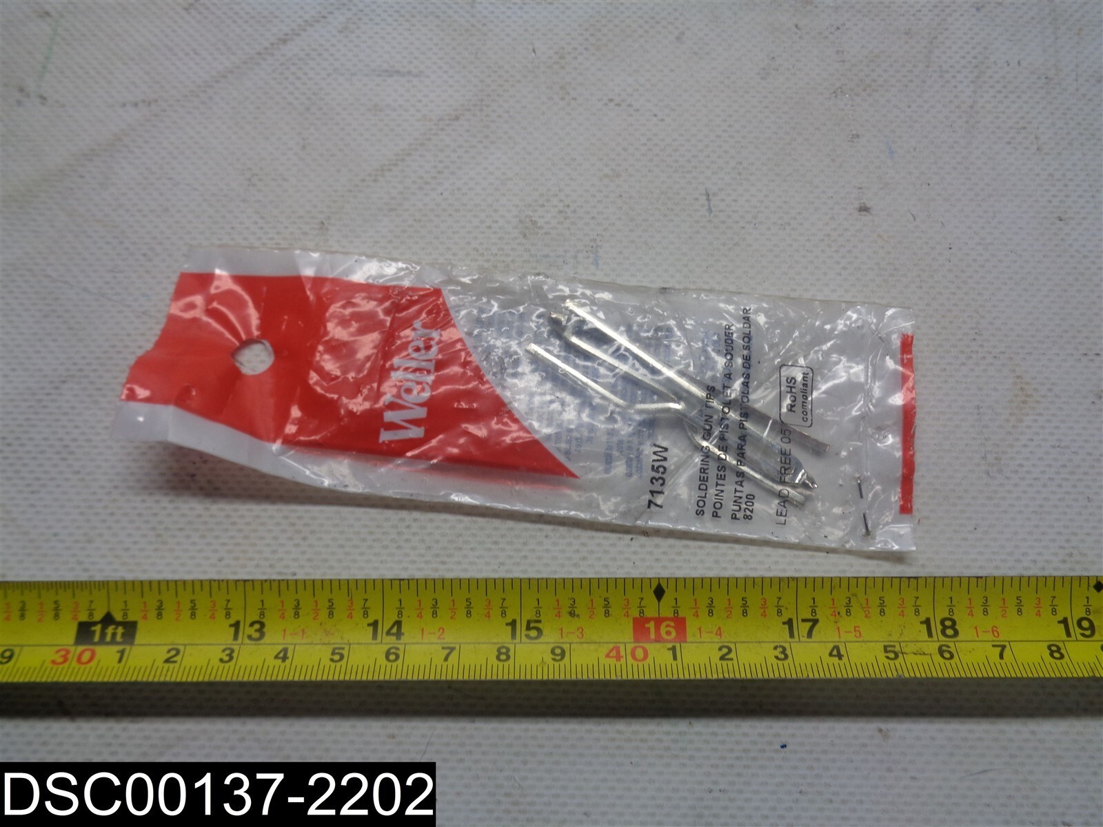 QTY=2: 7135W Weller Soldering Gun Tips 8200 037103475657