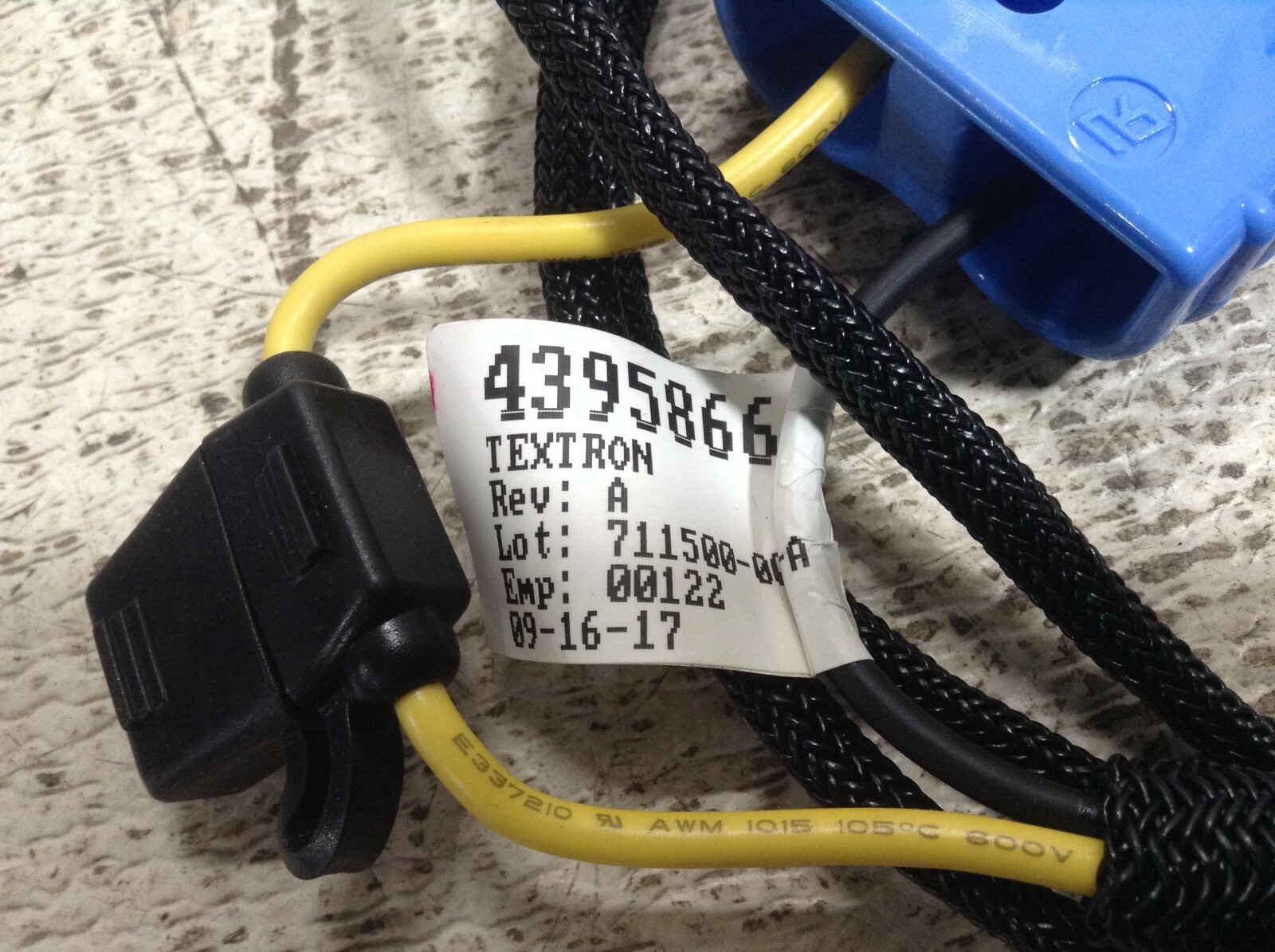 Textron 4395866 Charger Cable Rev. A (TSC)