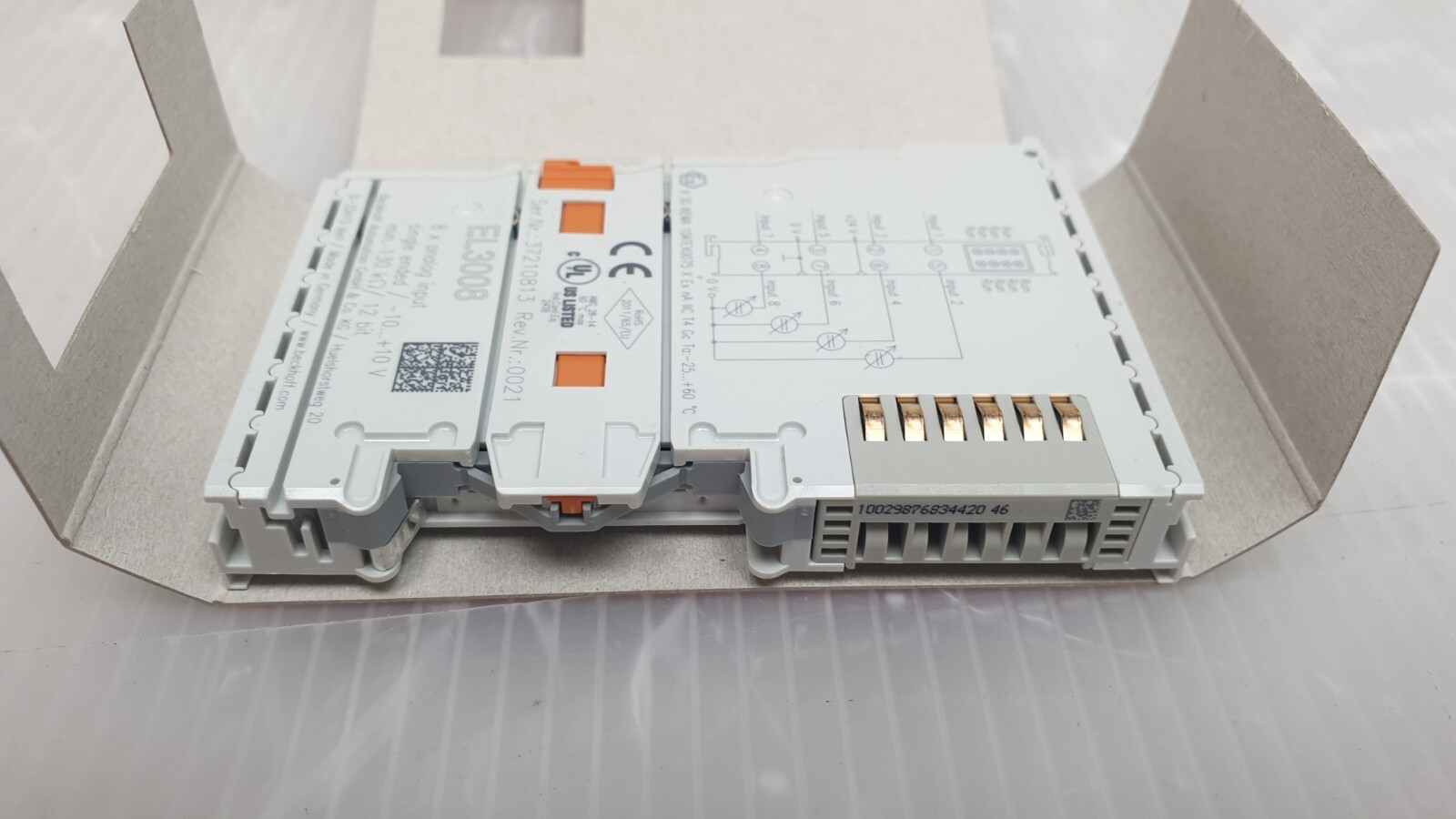 Beckhoff EL3008 Analog Input 8 Chanel PLC Module