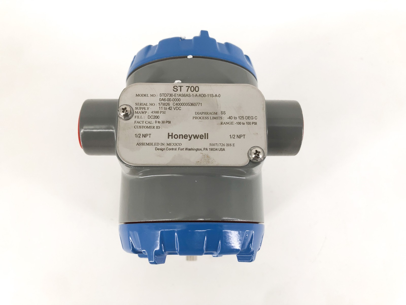 New Honeywell STD730-E1AS6AS-1-A-AD0-11S-A-00A6-00-0000 Pressure Transmitter