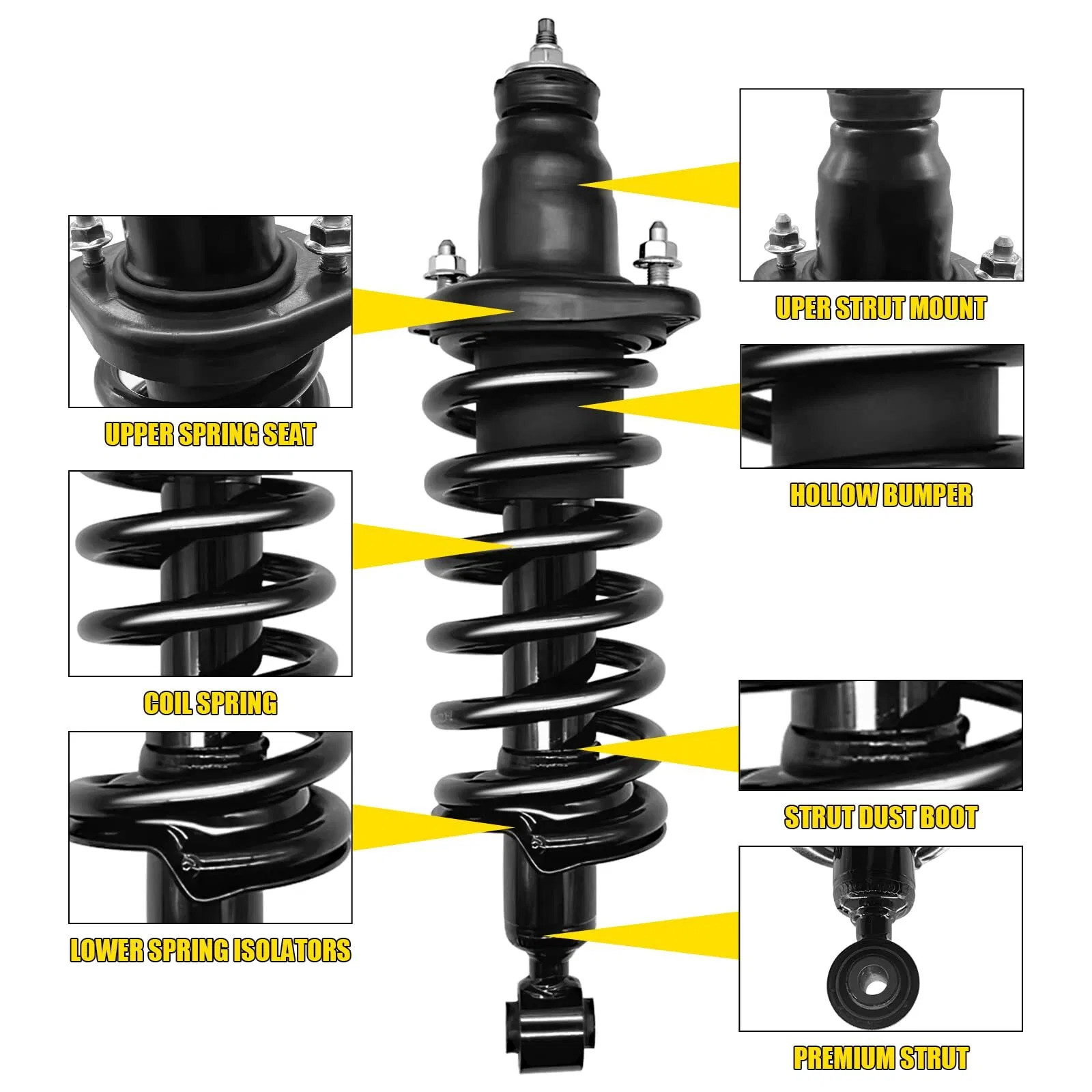 US GARVEE Front Pair Complete Strut Spring Assembly Compatible for 2003-2008 Pil