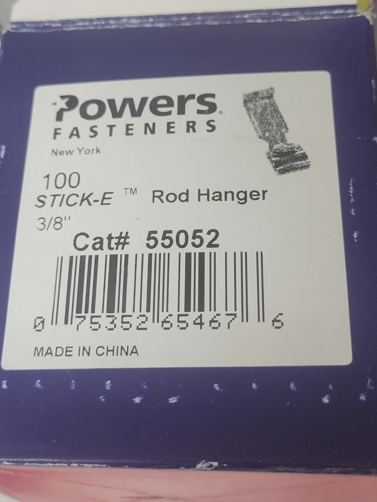 (100) Powers Fasteners Stick-E 55052 3/8″ Rod Hangers