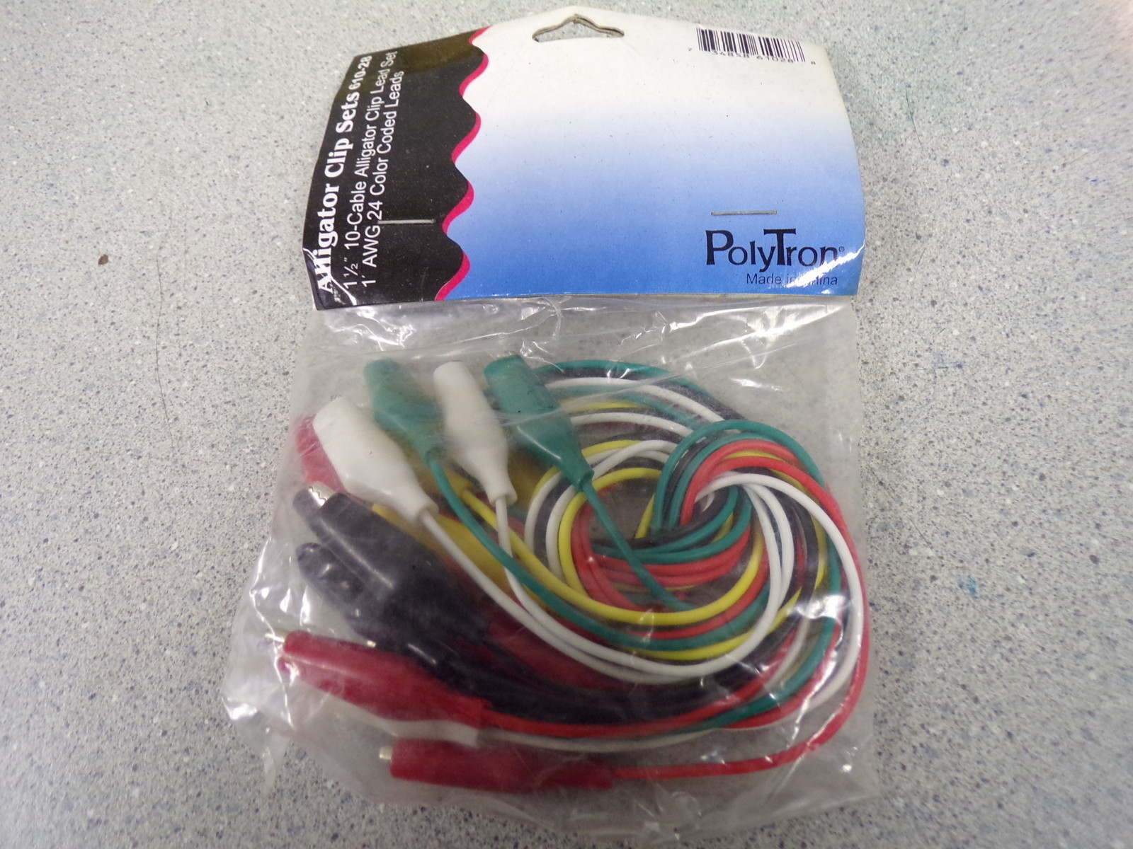 NEW Polytron 610-28 Alligator Clip Set 1-1/2″ 10-Cable Color Coded