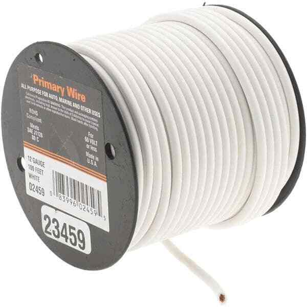 EastPenn 23459 12 AWG Automotive Ins. Single Conductor Wire, 100′ Long, White