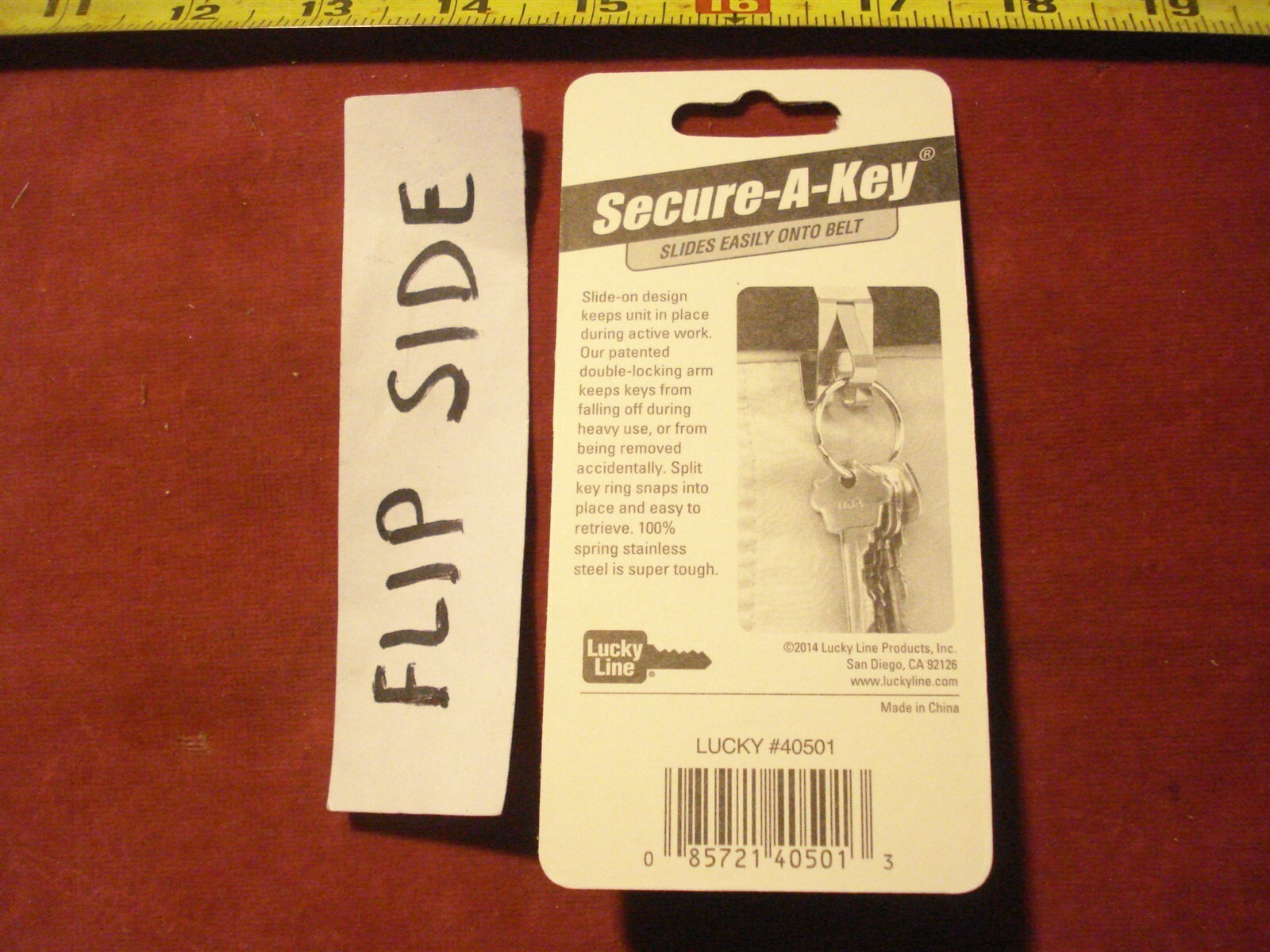 (1725.) Secure-A-Key Slips on to Belt Luckyline 40501