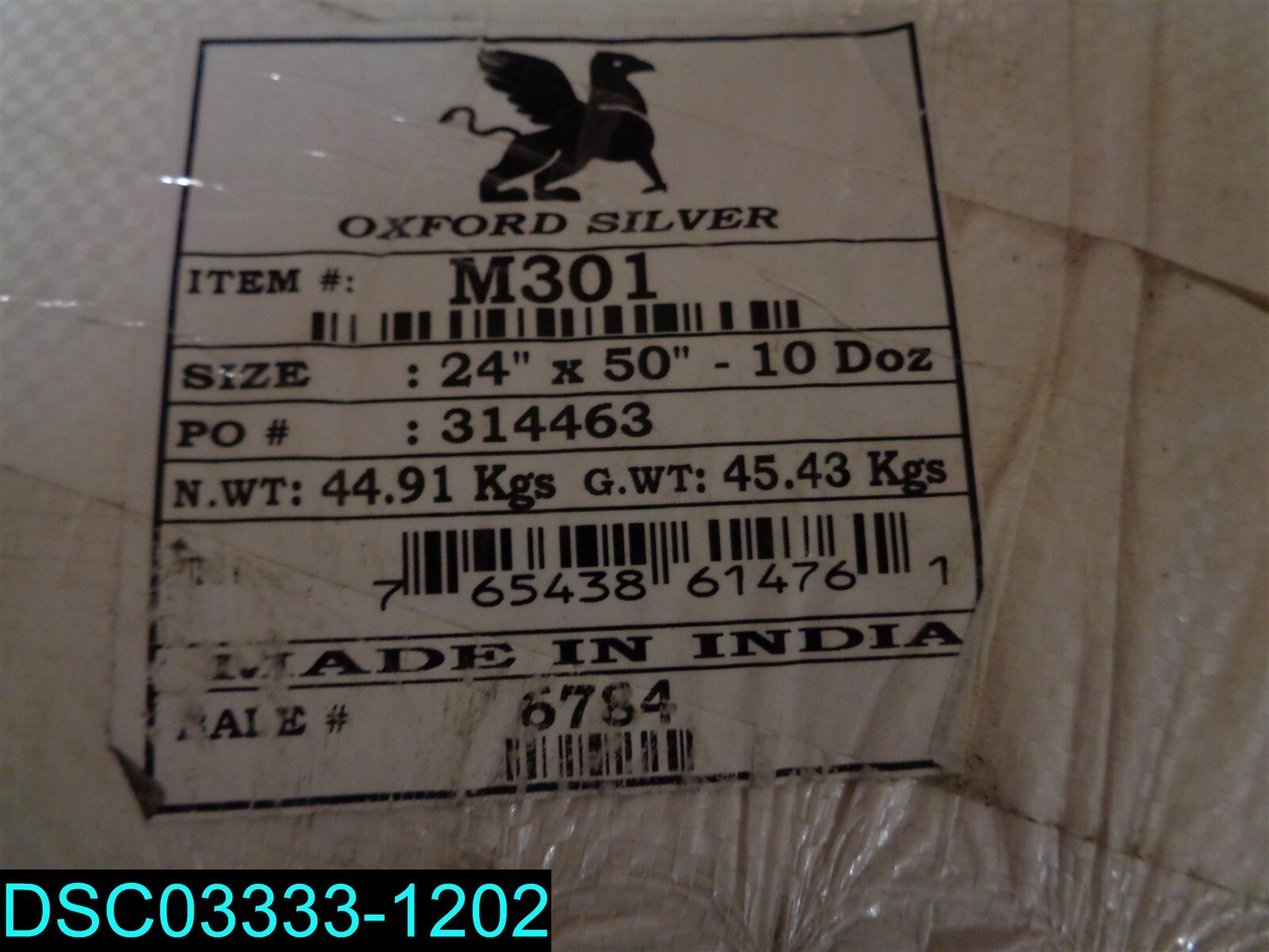 QTY=120: Oxford Silver 24″ x 50″ White Open End Cotton / Poly Bath Towel 10 lb.