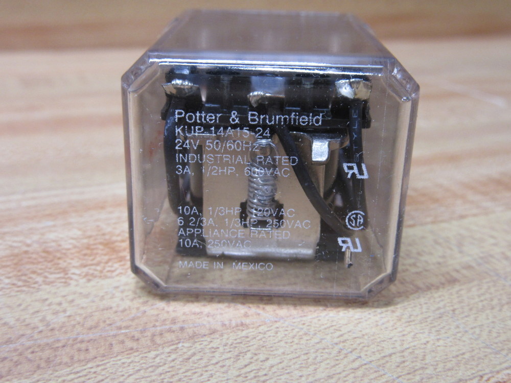 Potter & Brumfield KUP-14A15-24 Relay KUP14A1524 1/3 HP
