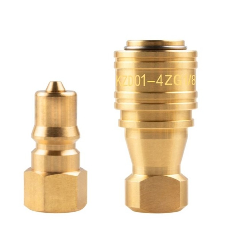 500 Bar 1/4″ BSP Female Hydraulic Brass Quick Disconnect Coupler Coupling Set