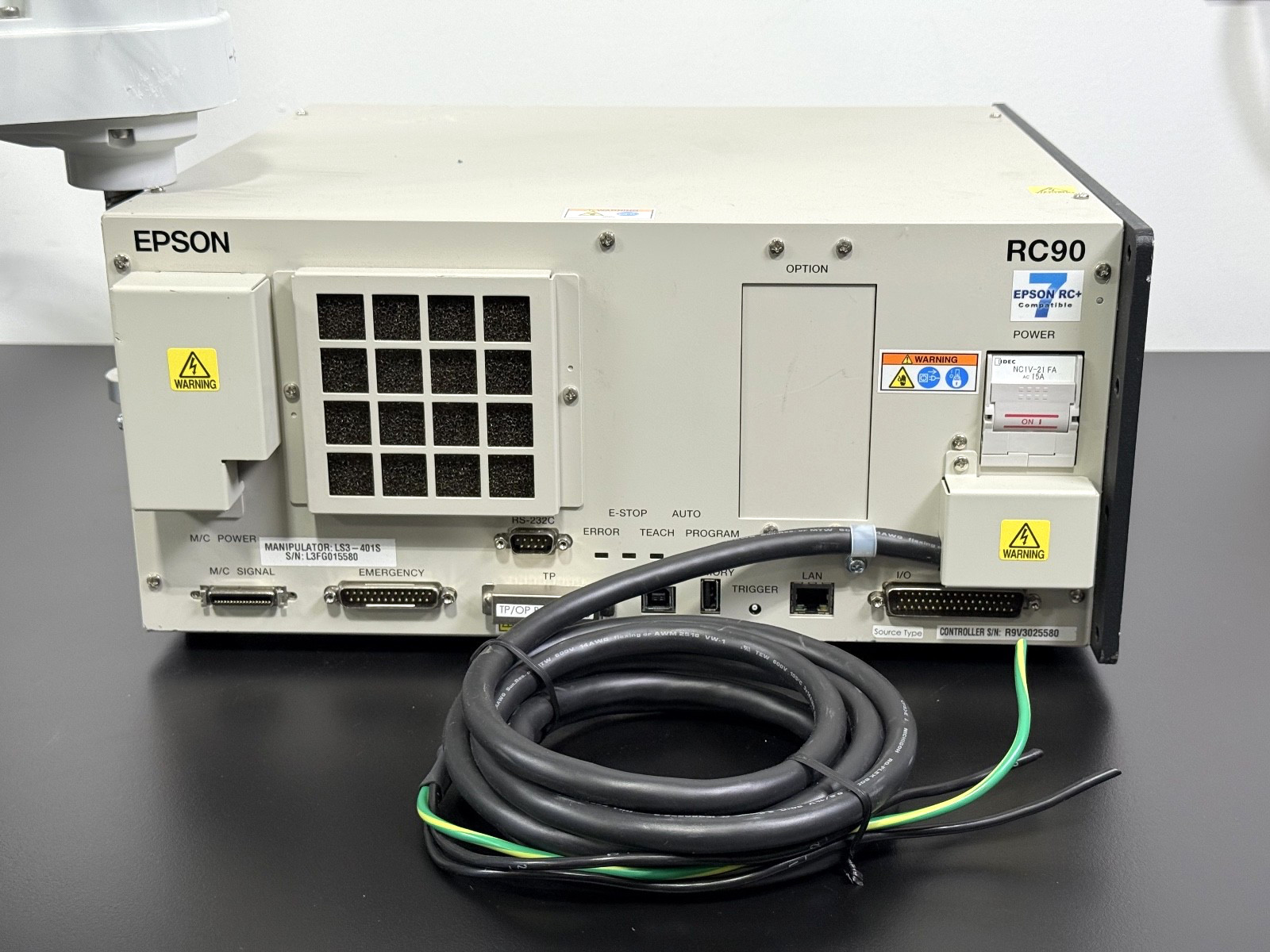 Seiko Epson LS3-401S 4-Axis SCARA Robot w/ RC90 Controller 200–240VAC