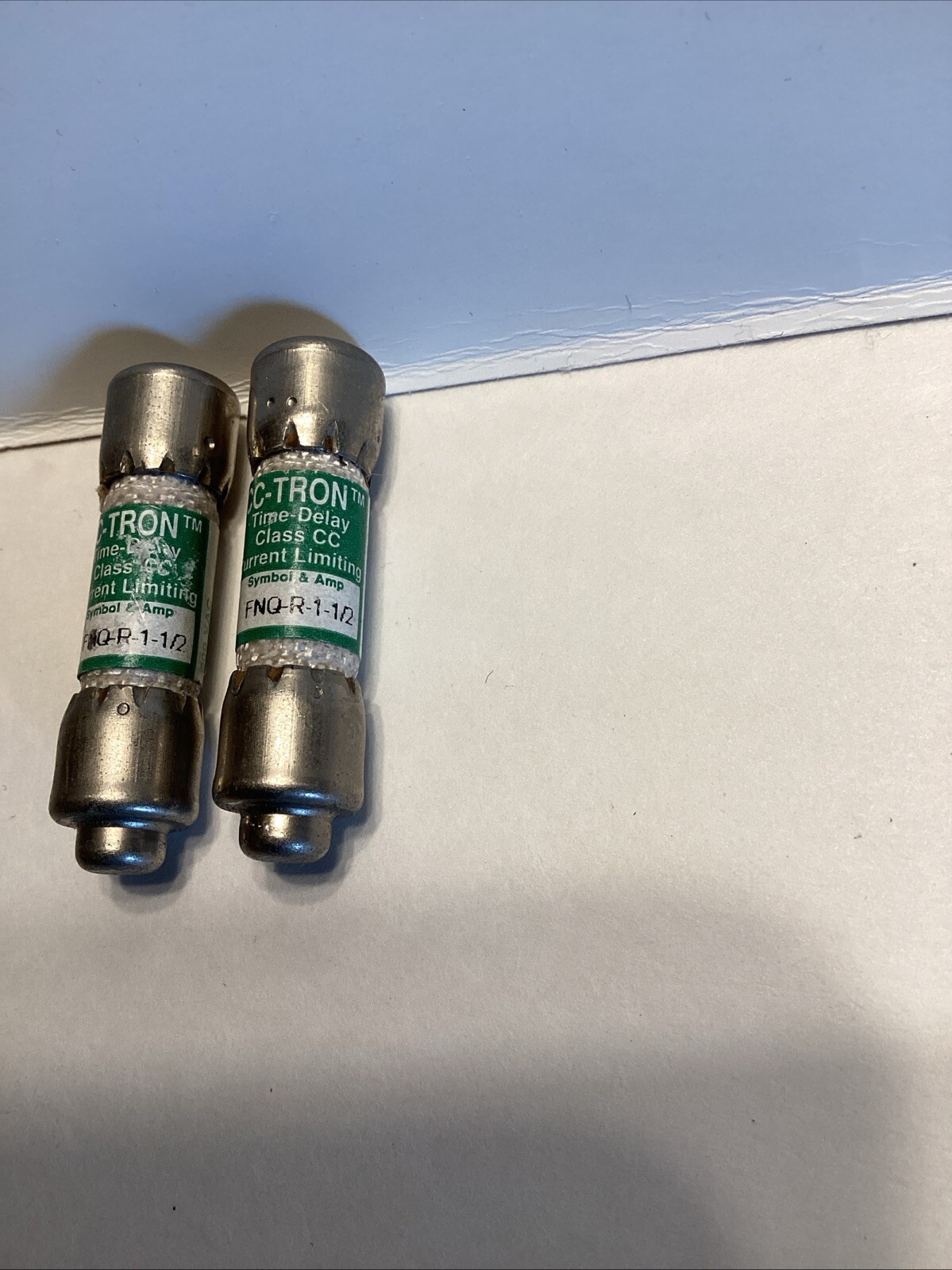 Lot of 2- CC-Tron FNQ-R 1-1/2 Time Delay Class CC Current Limiting Fuse