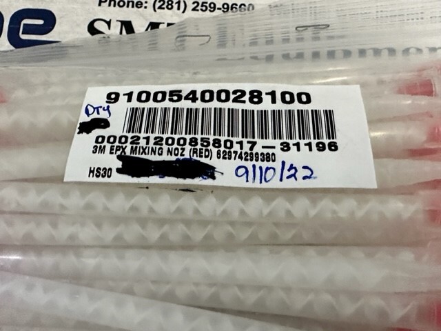 NEW Lot of (2) 3M Epoxy Mixing Nozzles 150ct – 00021200858017-31196 w/Warranty