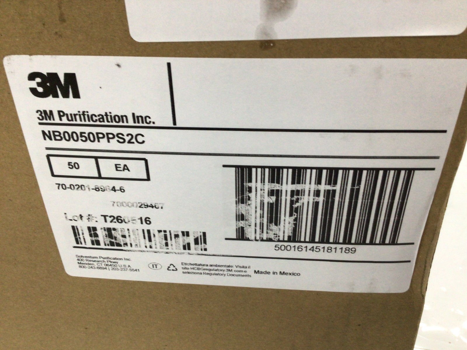 3M NB0050PPS2C NB Series Filter Bag 50 micron (Box of 50)