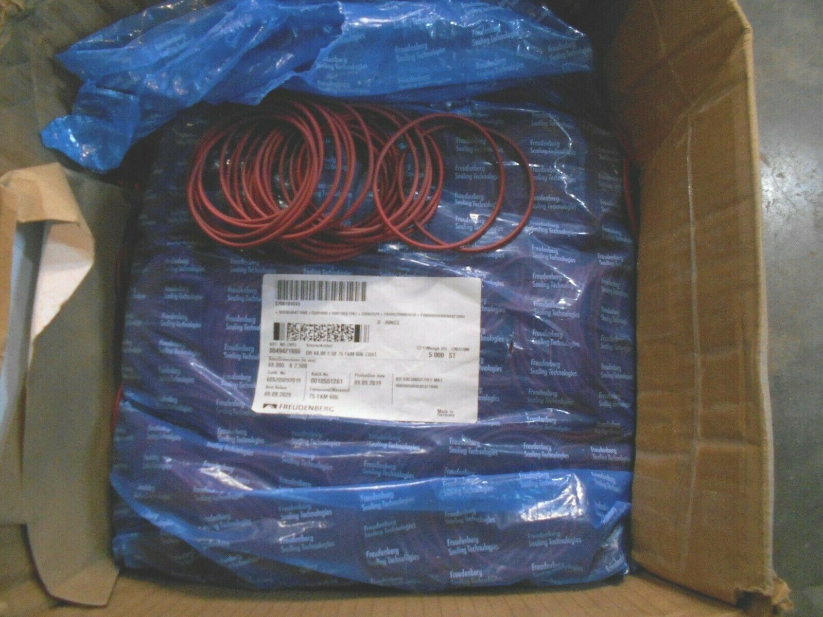 Freudenberg 68.000 x 2.500 75 FKM 606 O-rings (Qty-5000) (161-E5)