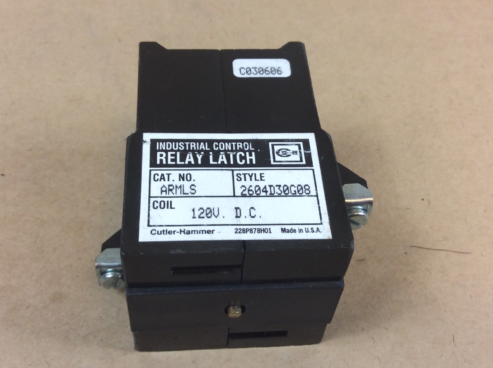 EATON CUTLER HAMMER ARMLS MAG LATCH FOR AR RELAY 2604D30G08 New Out Of Box