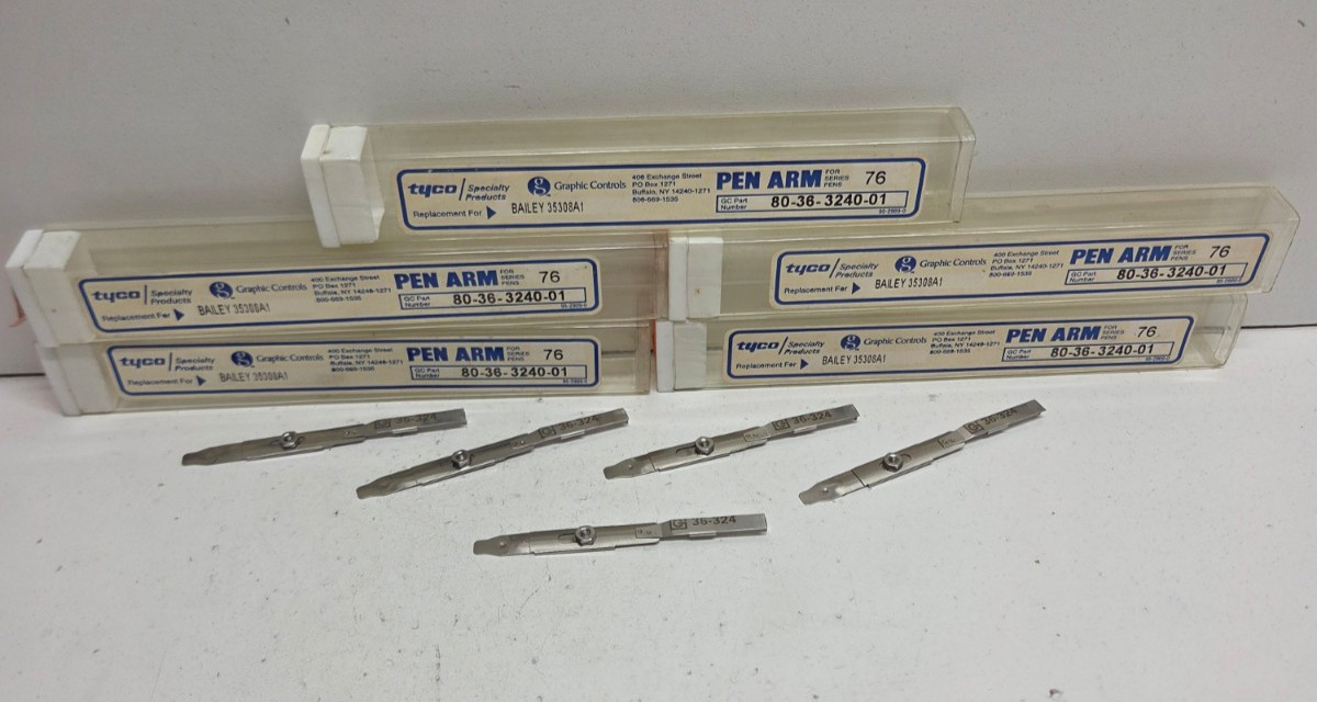 LOT OF 5 NEW IN BOX! GRAPHIC CONTROLS PEN ARMS 35308A1 80-36-3240-01
