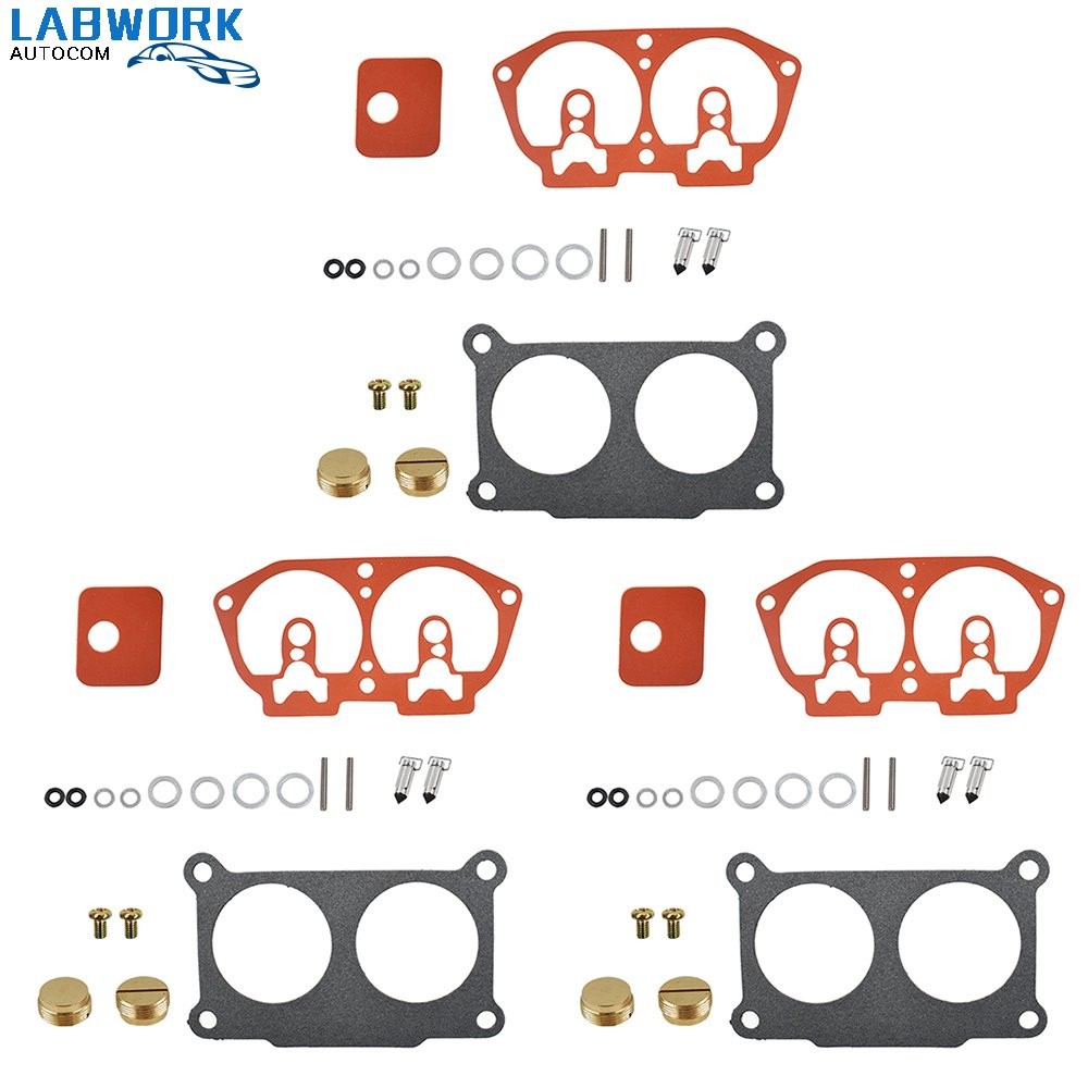 3 Pack Carburetor Rebuild Kit For Outboard V-6 150 175 200 225 HP 86-95