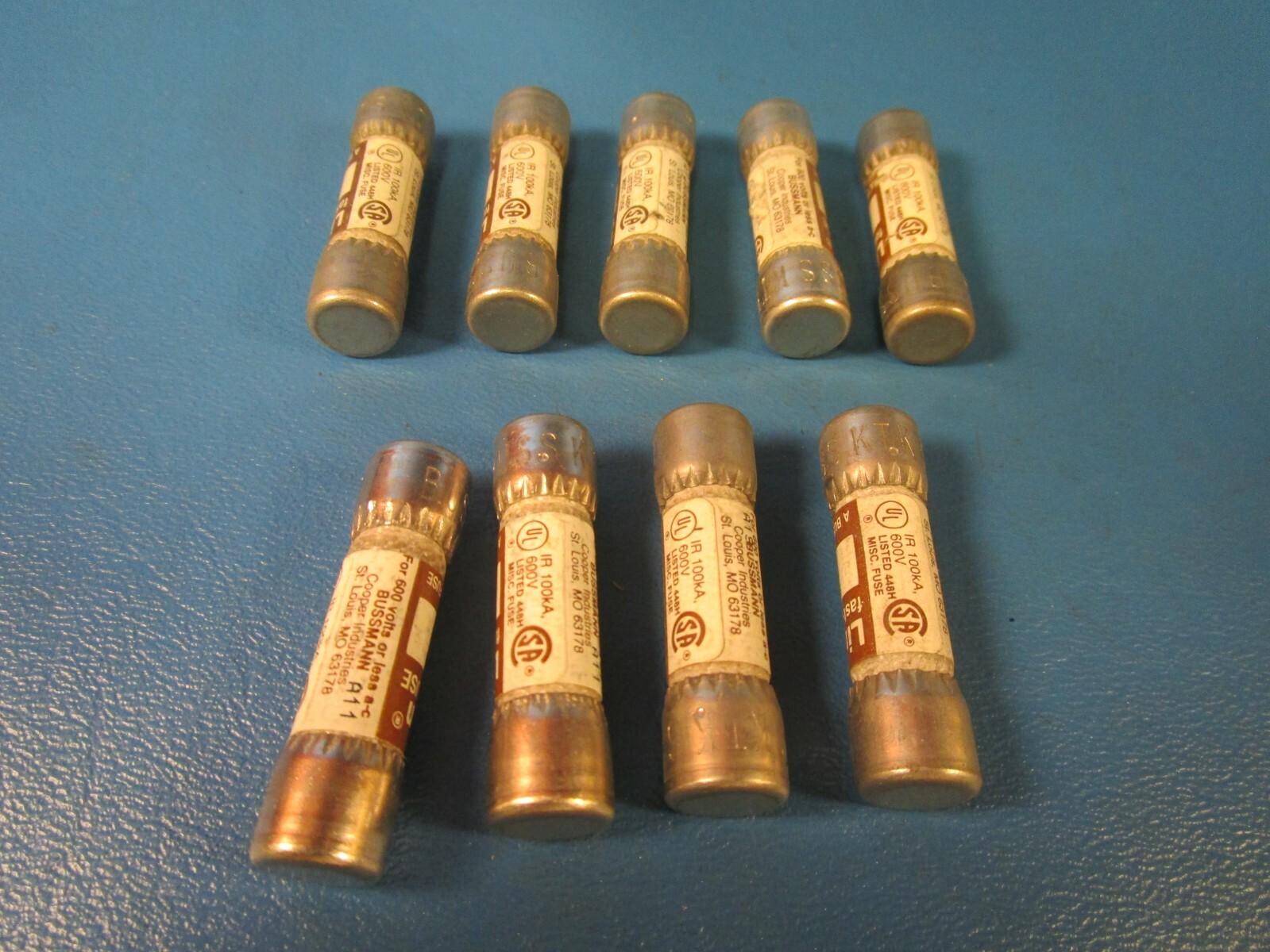 LOT OF 9 Bussmann Limitron KTK-6 Fuses, Fast Acting, Cooper
