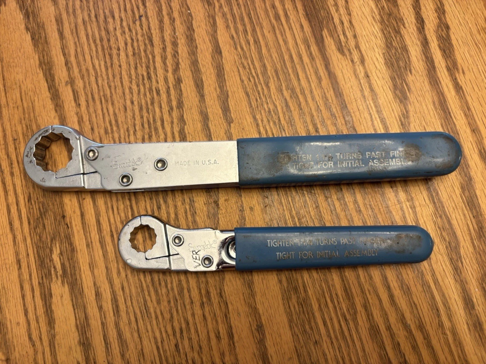 2pc SWAGELOK 7/8″ & 3/16″ Ratchet Wrenches Business Tools NavyHandles USA