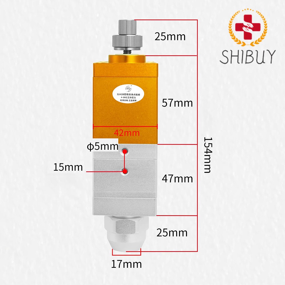 MY-3242D Dual Liquid Anti-Drip Dispensing Valve for Two-Part Adhesives