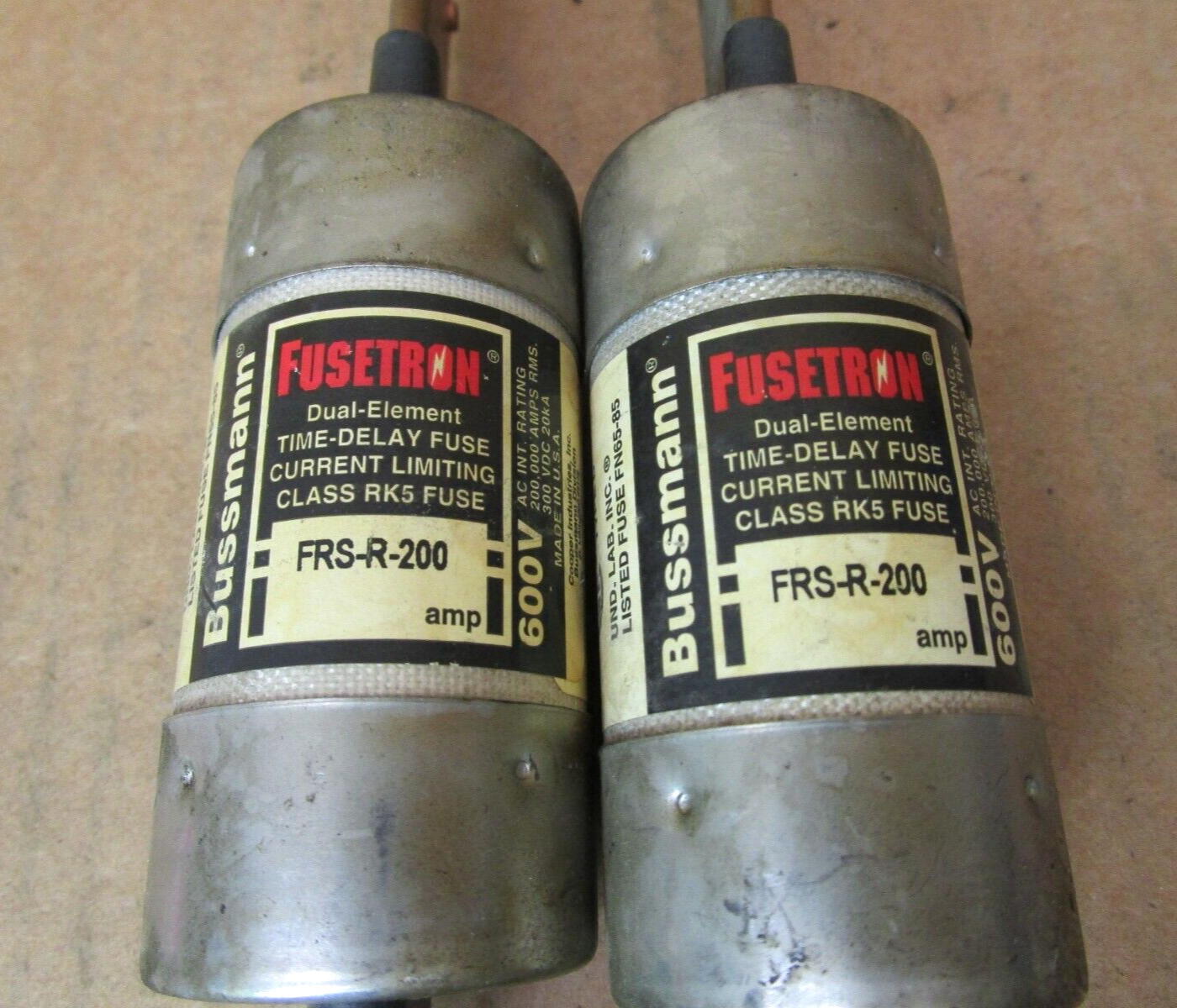 Mixed Lot of 6 Fuses FRS-R-200 FRN-R-100 JTD 100 50827HM