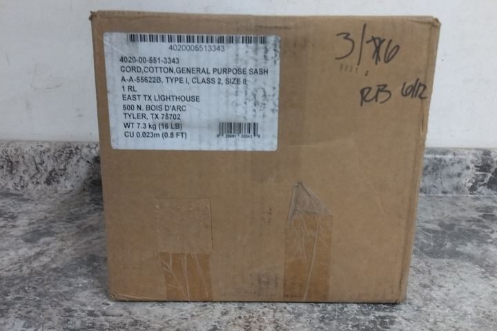 Skilcraft 4020-00-551-3343 1/4 In Dia 1000 Ft L General Purpose Utility Rope