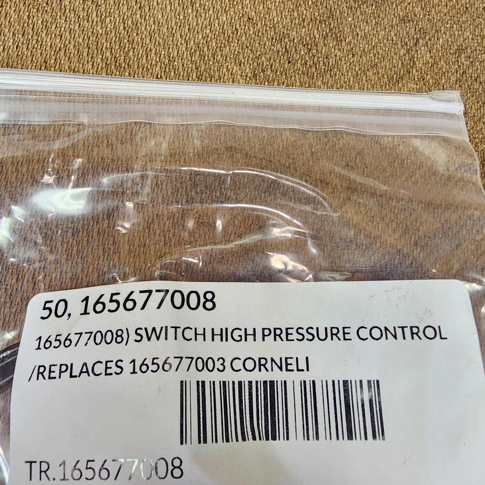 Cornelius 1003370 SWITCH Pressure Assembly E50 1444 1844 322 330 522 165677008