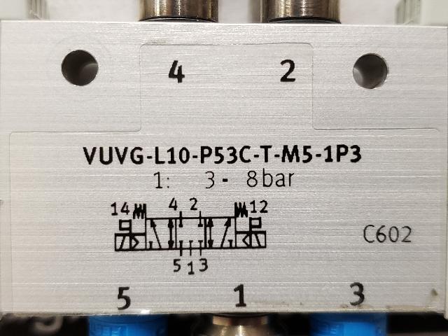 (Lot of 8) Festo Solenoid Valve – VUVG-L10-P53C-T-M5-1P3 w/Warranty