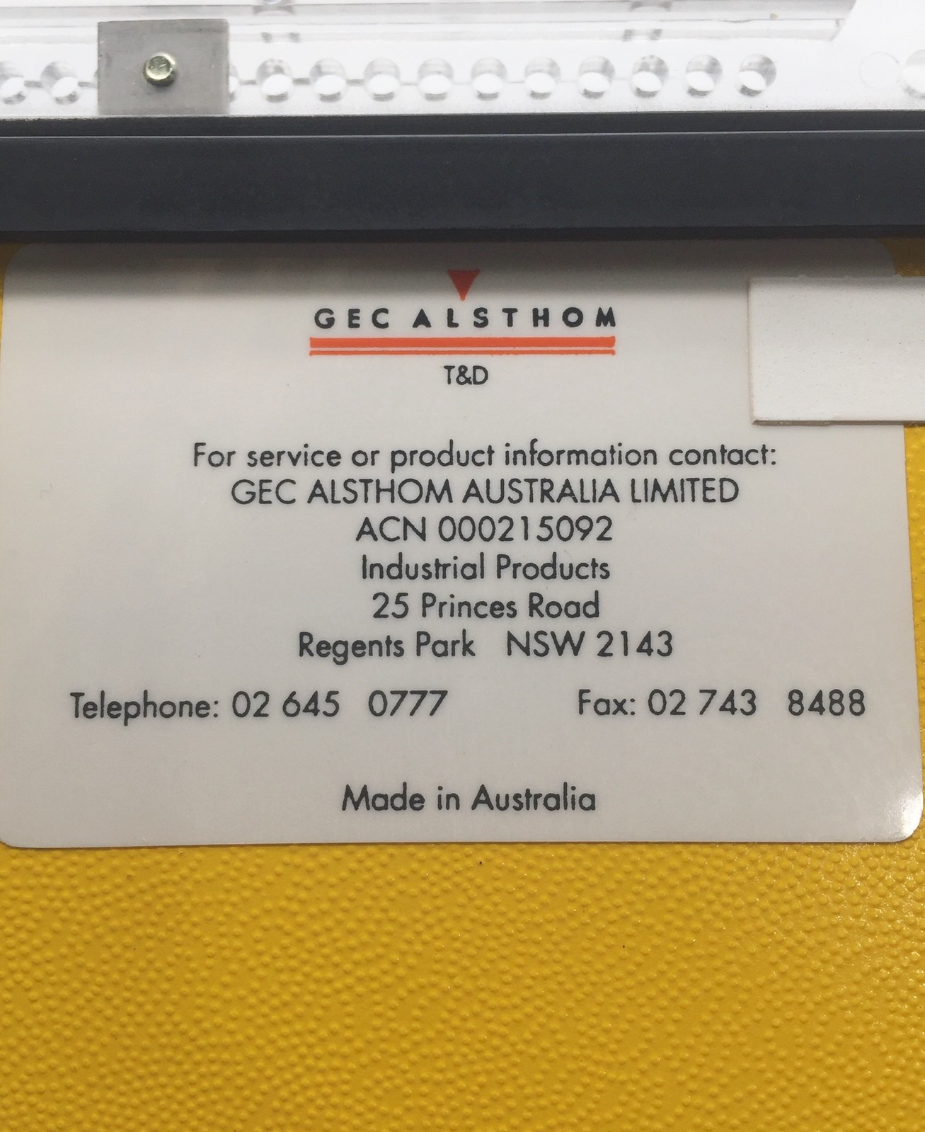 GEC Alsthom MVAA MVA11B1BA0784A Coverteam Auxiliary Relay