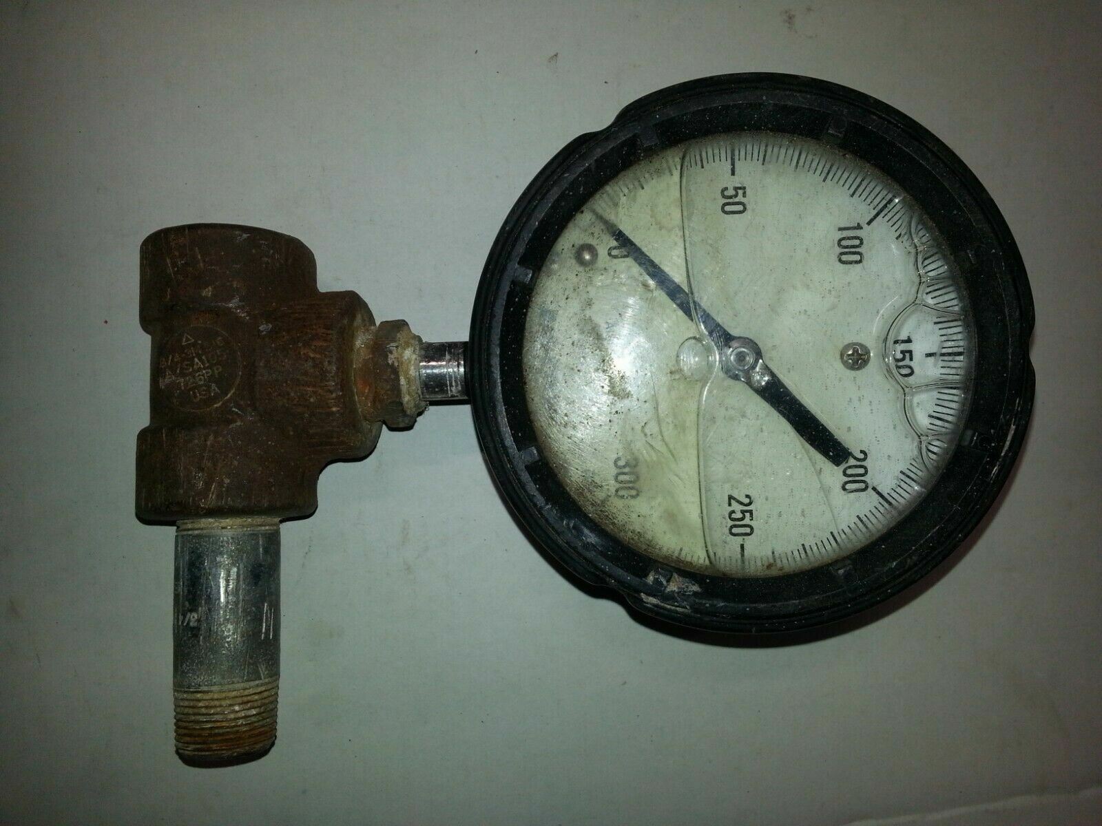 Ashcroft Pressure Gauge 0-300 PSI AISI 316 SS Tube Socket Welded Liquid Filled