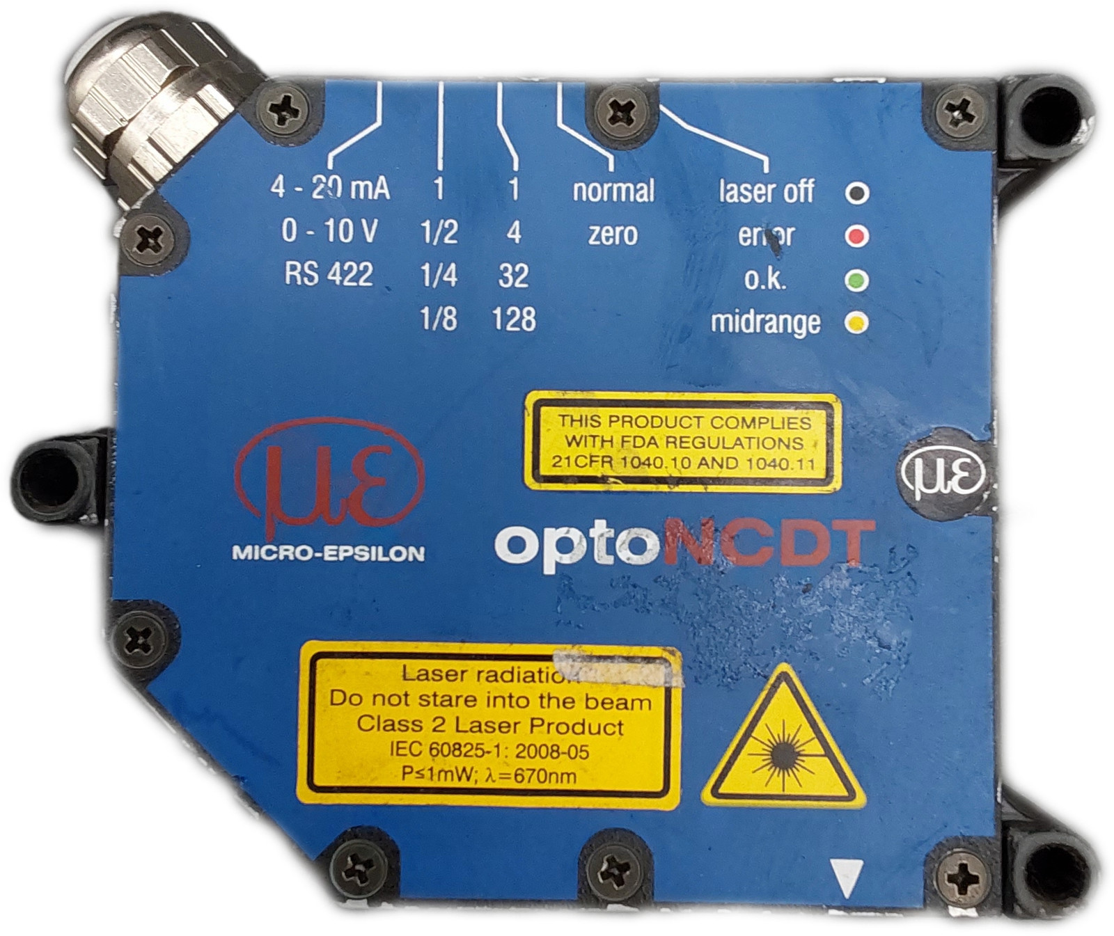 Micro Epsilon optoNCDT sensor ild1700-10dr